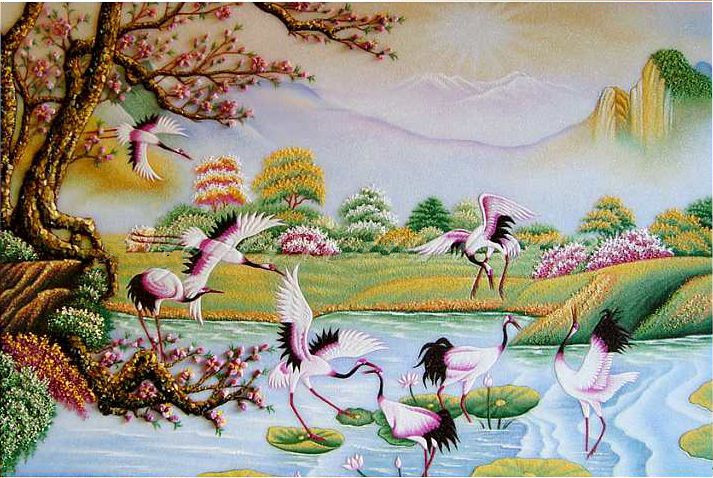 3. Chim hạc được xem là cha của tất cả các loài có cánh trên trái đất. Sau phượng hoàng, chim hạc được người dân yêu thích nhất trong số những loài chim biểu tượng của may mắn.