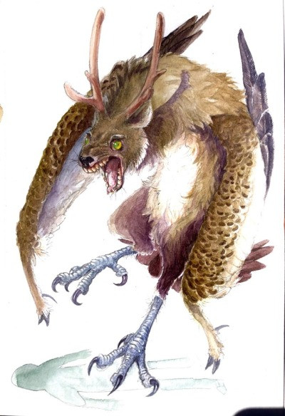 Quái thú thần thoại này khoác lên mình bộ lông sặc sỡ với các màu sắc chủ yếu là xanh, đen và đỏ.