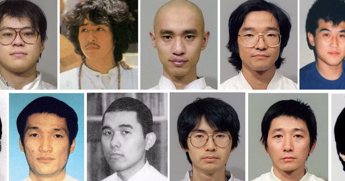Trong số này, 13 thành viên của giáo phái Aum Shinrikyo bị kết án tử hình trong khi 6 tên còn lại nhận án tù chung thân.