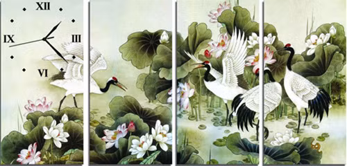 5. Một số gia đình treo tranh cò trắng trong nhà với mong muốn con cái học hành thông tuệ, thi cử đạt thành tích cao.