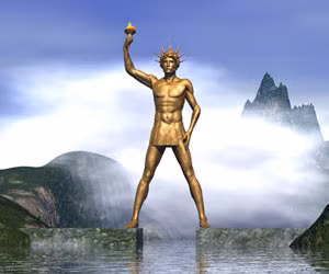 Nguyên nhân khiến bức tượng khổng lồ này bị phá hủy là do một trận động đất mạnh.