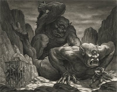 Những người khổng lồ này đã chế tạo nhiều vũ khí cho thần Zeus. Trong số này có tia sét của thần Zeus.