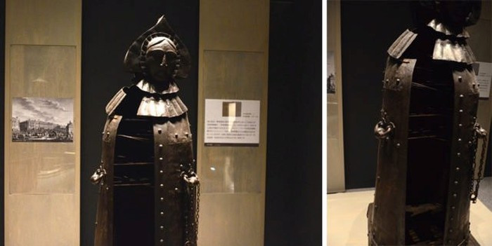 Trinh nữ sắt được người xưa tạo ra chỉ đủ chỗ cho 1 người ở bên trong.