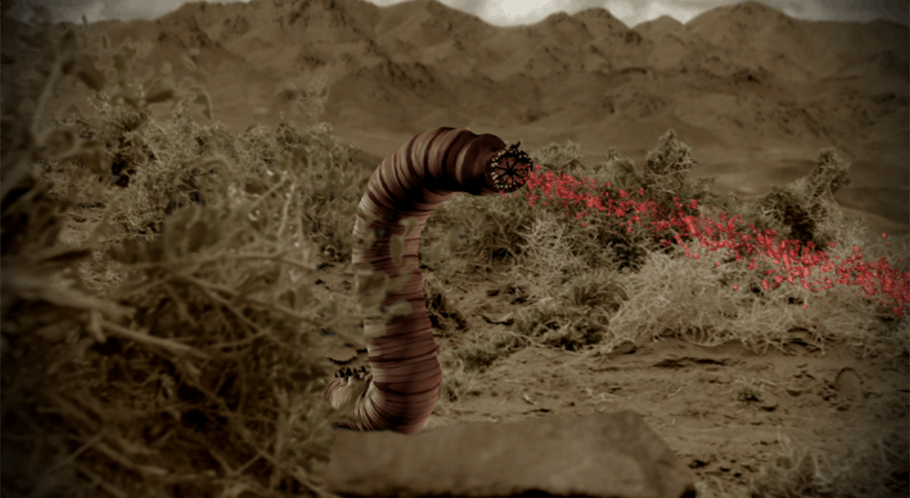 Cụ thể, sâu tử thần Mông Cổ được mô tả có dáng vẻ giống như ống tiêu hóa của một con bò, dài khoảng 0,6 - 1,5m.