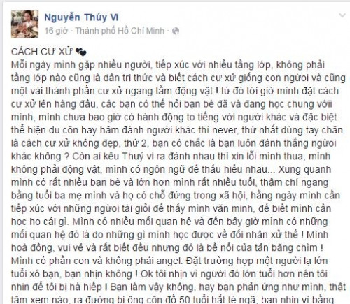 Thuy Vi len tieng sau clip dung mu bao hiem danh nguoi-Hinh-3