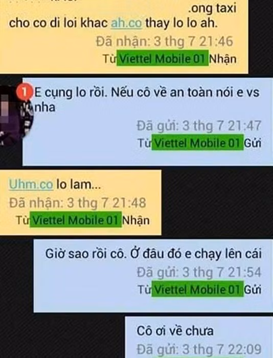 Những tin nhắn như linh cảm có điều xấu đang xảy ra của nạn nhân Phạm Thị Oanh
