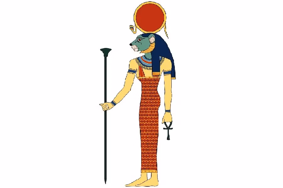 Về sau, Sekhmet được thần Ra giúp kiềm chế sự giết chóc, khát máu. Nhờ đó, con người tránh được họa diệt vong. Ảnh: historycooperative.