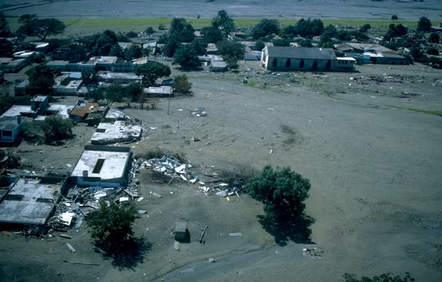 Khoảng 20.000 người trong tổng số gần 29.000 cư dân của thành phố Amero đã thiệt mạng. Theo đó, đây là một trong những thảm kịch tồi tệ nhất xảy ra tại Colombia. Ảnh: U.S. Geological Survey.