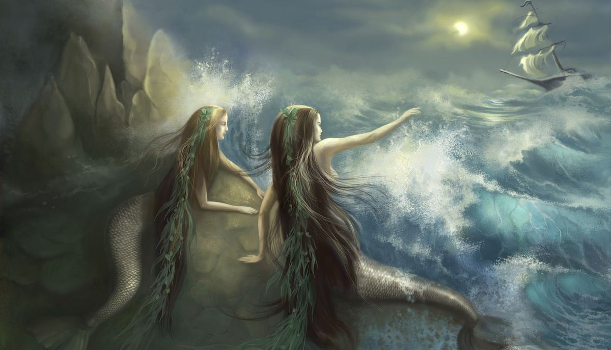 Nhiều thủy thủ do bị người cá Siren mê hoặc dẫn tới mất phương hướng, điều khiển tàu đâm thẳng vào vách đá dẫn tới thảm kịch kinh hoàng. Ảnh: purecrete.