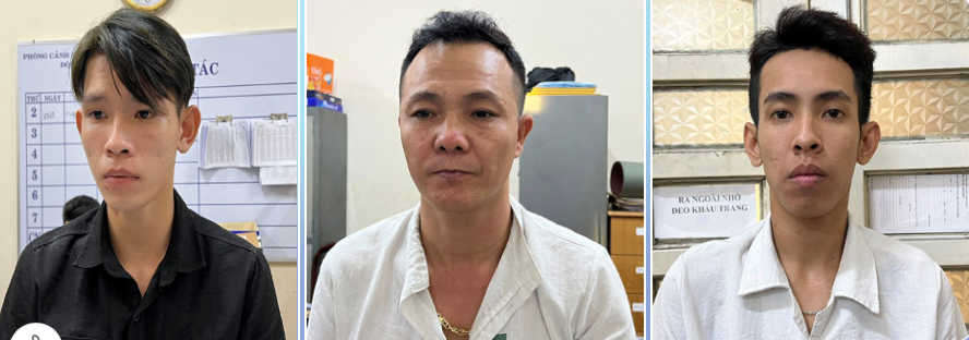 Mở rộng điều tra, Công an tỉnh Đồng Nai phối hợp với Công an TP HCM, Công an TP Thủ Đức (TP HCM) bắt khẩn cấp 3 đối tượng, gồm: Nguyễn Khánh Hội (SN 2002, ngụ huyện Hồng Dân, tỉnh Bạc Liêu); Nguyễn Tấn Kiệt (SN 2004, ngụ huyện Châu Phú, tỉnh An Giang) và Hà Văn Nghị (SN 1978, ngụ tỉnh Thanh Hóa). 