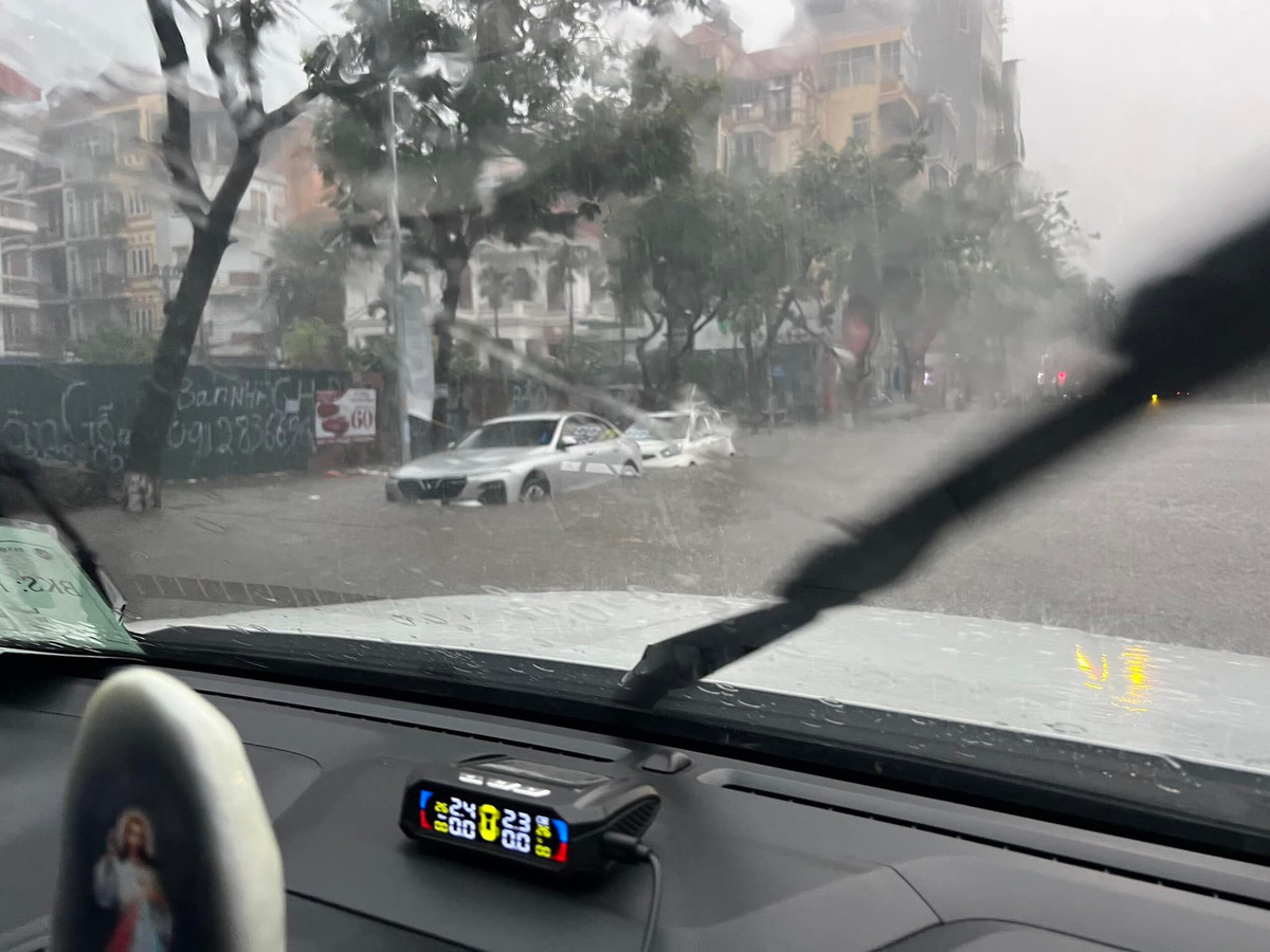 Những chiếc xe ô tô phải "tập bơi" bất đắc dĩ.