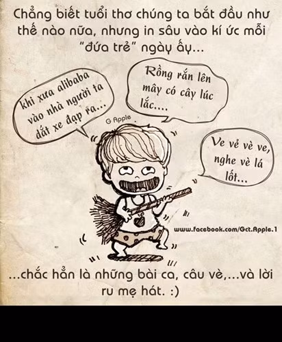 Với những hoài niệm về "tuổi thơ dữ dội", bộ truyện tranh của tác giả Vũ Hữu Nhân, nickname Gct Apple, gây sốt mạng Việt, bạn trẻ yêu truyện tranh, nghệ thuật trong tuần qua. Là một "kỳ công" thực hiện trong 2 tháng của chàng sinh viên Đại học Kiến trúc Vũ Hữu Nhân, bộ truyện tranh được vẽ bằng những nét vẽ ngộ nghĩnh, trên quan điểm, hồi ức của một 9X đời đầu.