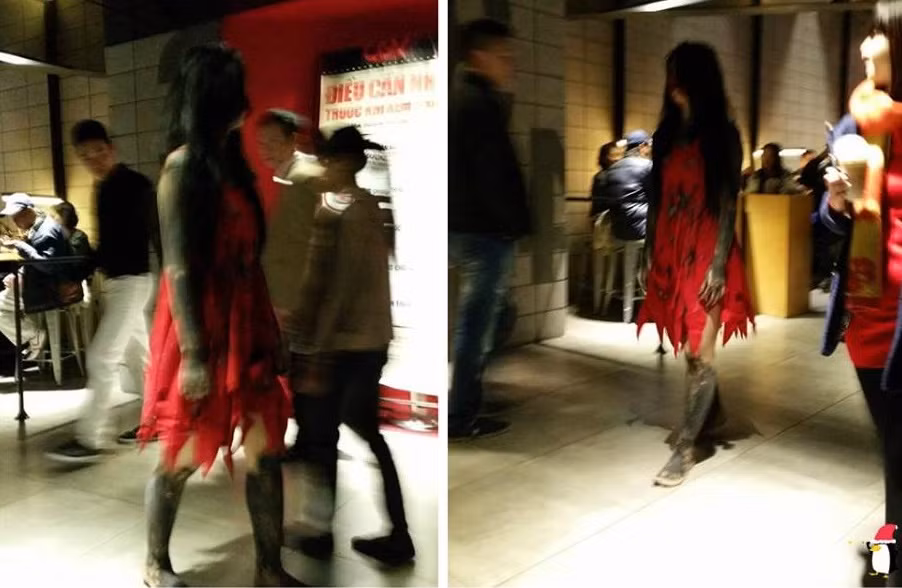 Cu dan mang phat sot voi ma nu doi qua dem Noel hinh anh