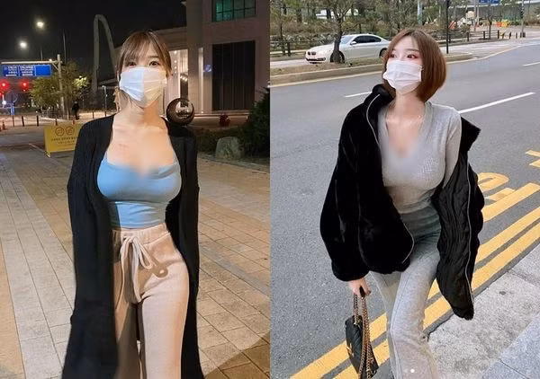 Mới đây, hình ảnh hot girl Mookies, người Hàn Quốc, khoe dáng gợi cảm, bốc lửa trên phố gây được sự chú ý lớn. Đáng nói, dù cô nàng mặc kín đáo, đeo khẩu trang, lớp trong lớp ngoài nhưng vẫn không giấu được dáng vẻ siêu gợi cảm của mình. (Nguồn ảnh: IG)