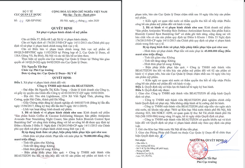 Nghi van san pham da bi thu hoi van ban ra thi truong