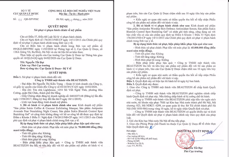 Nghi van san pham da bi thu hoi van ban ra thi truong