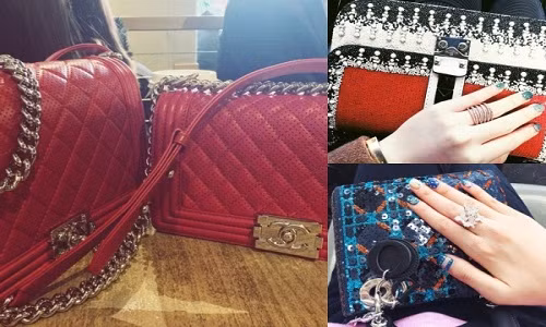  Tủ đồ của Anh Sa có nhiều món đồ đắt tiền của các thương hiệu nổi tiếng như Chanel, Dior, Salvatore... Không ít trong số đó có những chiếc túi trị giá cả trăm triệu đồng. Ảnh: FBNV.