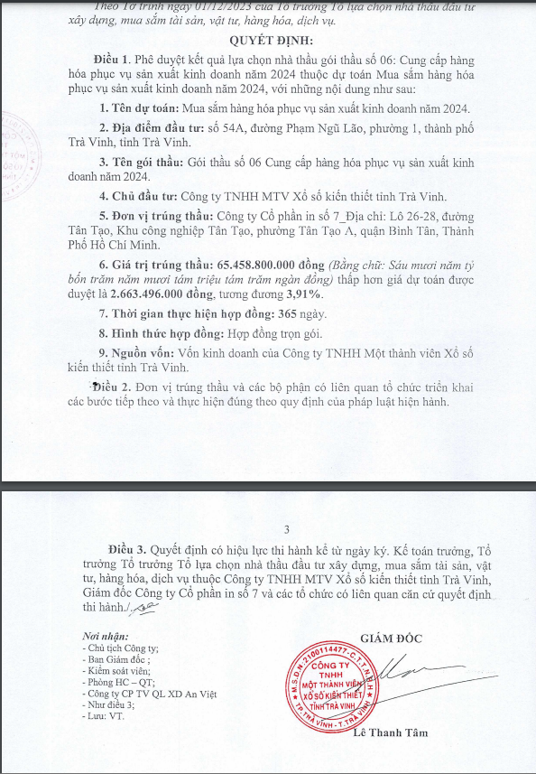 Gói thầu cung cấp hàng hóa hơn 70 tỷ của xổ số Trà Vinh về tay ai? - Hình 5 Goi thau cung cap hang hoa hon 70 ty cua xo so Tra Vinh ve tay ai?-Hinh-5