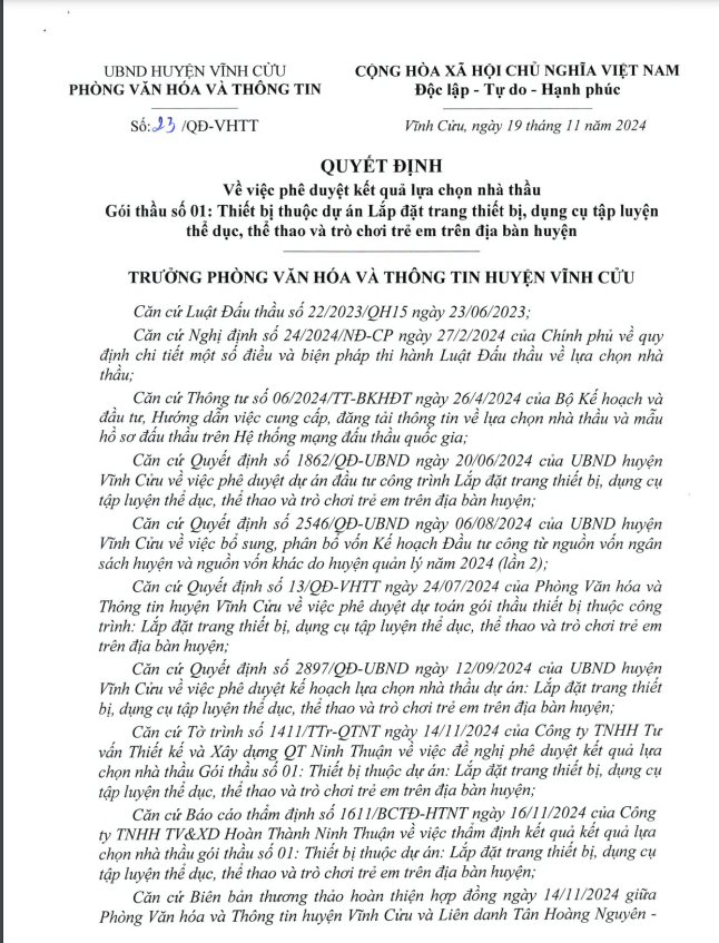 Dong Nai: Lien danh Tan Hoang Nguyen - ATIS trung goi thiet bi hon 4 ty