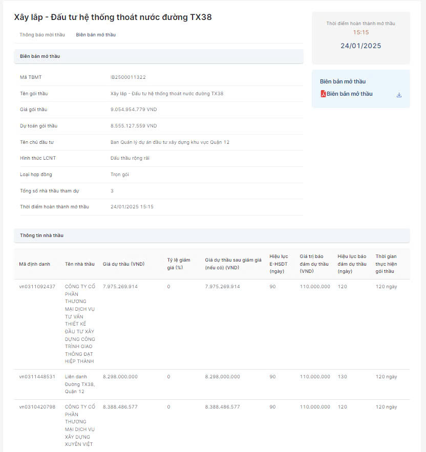 TP HCM: Gói thầu xây lắp đầu tư hệ thống thoát nước đường TX38 về tay ai? - Hình 3 TP HCM: Goi thau xay lap dau tu he thong thoat nuoc duong TX38 ve tay ai?-Hinh-3