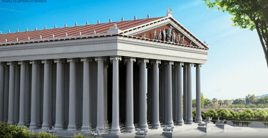 Tuy nhiên, đền Artemis đã trải qua nhiều biến cố trong lịch sử, bị hủy hoại nhiều lần do đám cháy và cuối cùng bị phá hủy hoàn toàn. Ngày nay, chỉ còn lại những tàn tích nhỏ và một số hiện vật trưng bày tại Bảo tàng Ephesus. (Hình ảnh 3D của Đền Artemis tại Ephesus).