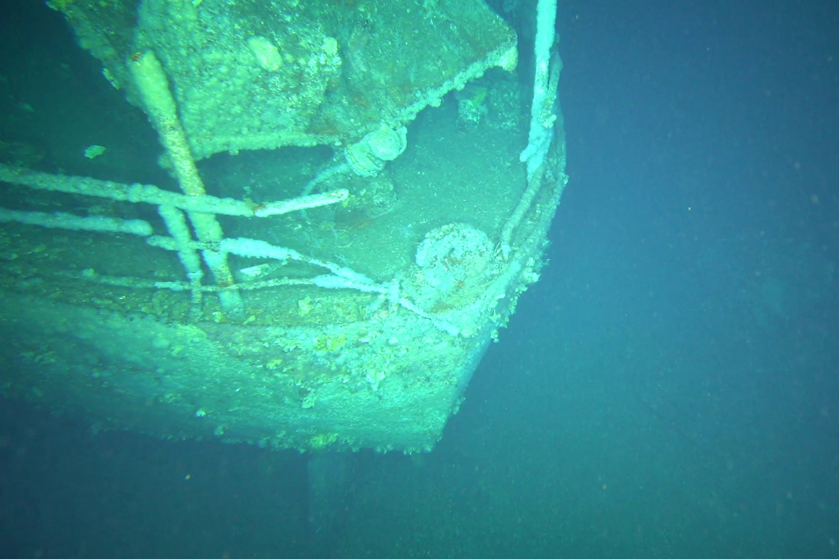 Xác tàu được tìm thấy kho họ đang nghiên cứu một trận lở đất dưới biển.