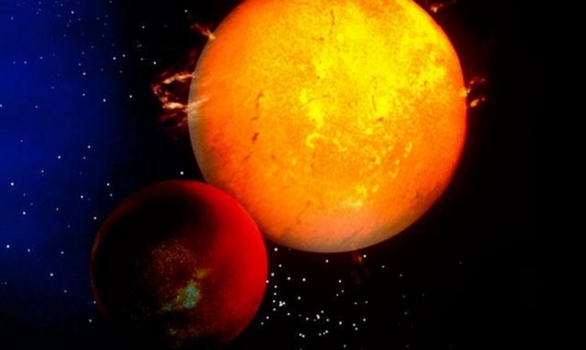 Đây là lần đầu tiên các nhà nghiên cứu chụp được khoảnh khắc khi một ngôi sao già phình to đến mức một hành tinh gần đó bắt đầu trượt khỏi bề mặt, đẩy các luồng khí và bụi vào không gian, trước khi cuối cùng lao xuống vực sâu rực lửa.