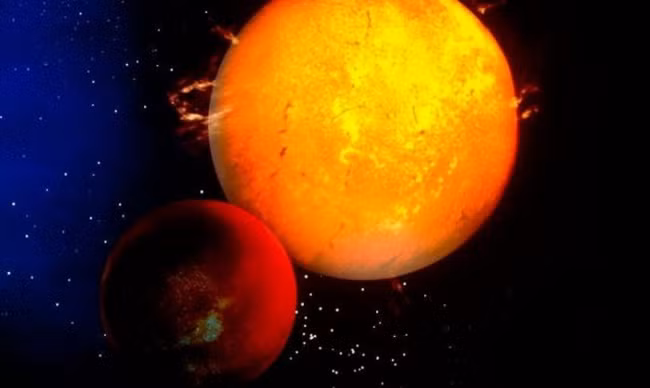 Đây là lần đầu tiên các nhà nghiên cứu chụp được khoảnh khắc khi một ngôi sao già phình to đến mức một hành tinh gần đó bắt đầu trượt khỏi bề mặt, đẩy các luồng khí và bụi vào không gian, trước khi cuối cùng lao xuống vực sâu rực lửa.