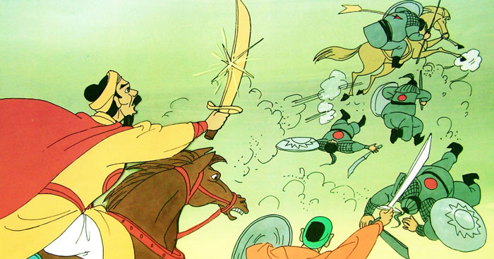 Khi truy tìm thủ lĩnh nghĩa quân Lam Sơn, đàn chó săn của quân Minh liên tục sủa vang xung quanh gốc thị, quân địch dùng gươm giáo xỉa vào cây khiến ông bị thương phải nén đau xé áo băng bó. Ngay lúc đó, một con cáo trắng từ bên trong hốc cây sợ quá chạy ra khiến đàn chó săn của giặc đuổi theo nên Lê Lợi thoát nạn. Ảnh minh hoạ.