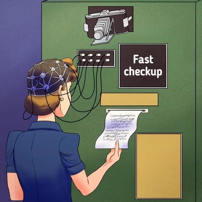 3. Các bệnh viện ngày nay quả là có áp dụng máy móc và robot vào khám chữa bệnh, nhưng để kê đơn thần tốc như hình thì không.