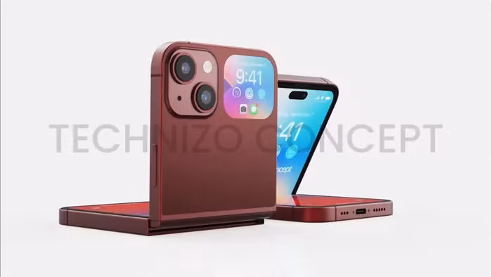 Dù vẫn chưa có những kế hoạch chính thực cho dòng iPhone màn hình gập, tuy nhiên đã có khá nhiều ý tưởng cho chiếc smartphone này. (Ảnh: Technizo Concept)