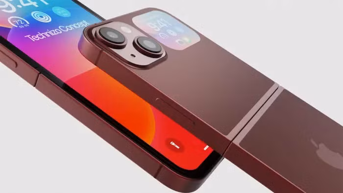 Chất liệu của iPhone Flip là Titanium, mang lại vẻ ngoài cao cấp mà còn gia tăng độ bền tốt hơn so với khung thép. (Ảnh: Technizo Concept)