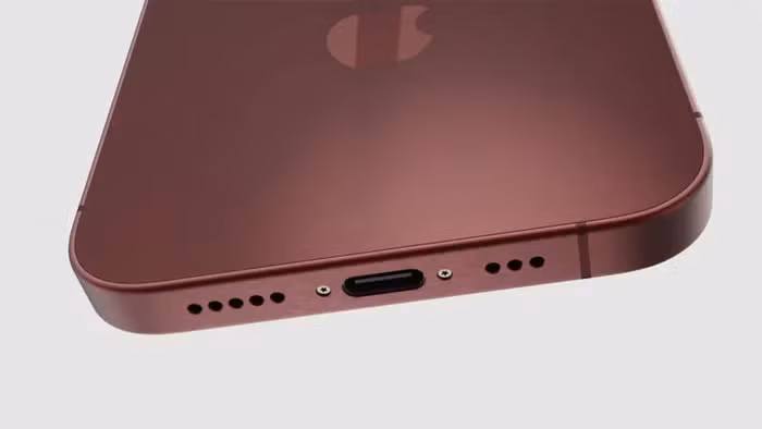 iPhone Flip được trang bị cổng sạc USB-C cho công suất sạc, tốc độ truyền dữ liệu nhanh hơn. (Ảnh: Technizo Concept)