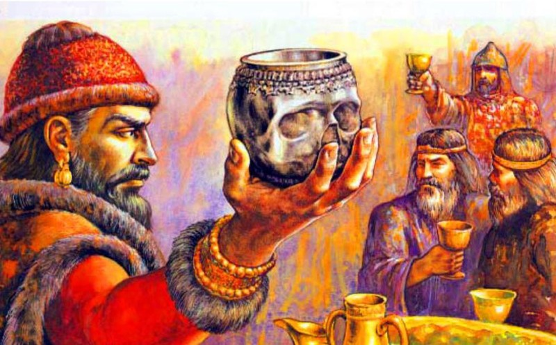 Khi khai quật ngôi mộ trên, các chuyên gia còn tìm thấy một hộp sọ dùng làm cốc uống rượu. Thay vì uống rượu trong những chiếc cốc, người Hung Nô thích dùng chén rượu làm từ sọ người.