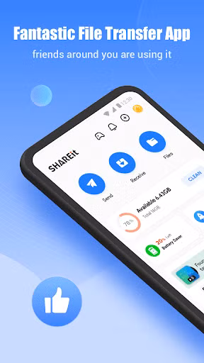 ShareIt cho phép người dùng chia sẻ dữ liệu một cách nhanh chóng và đơn giản. Người dùng có thể chia sẻ tất cả các loại tập tin, từ những tập tin nhạc, hình ảnh đến các tập tin văn bản và video.