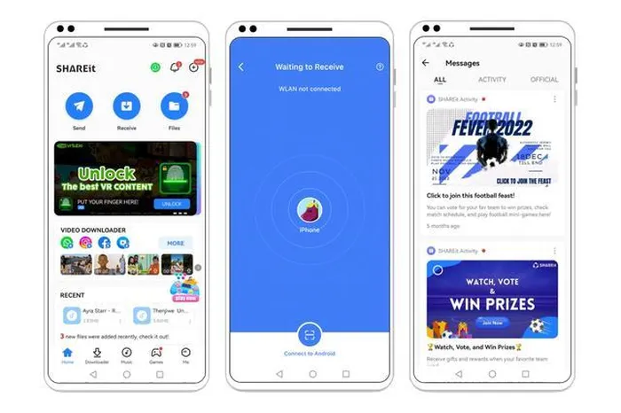 Ứng dụng này đã nhanh chóng trở thành một trong những ứng dụng phổ biến nhất trong việc chia sẻ dữ liệu trên điện thoại di động.