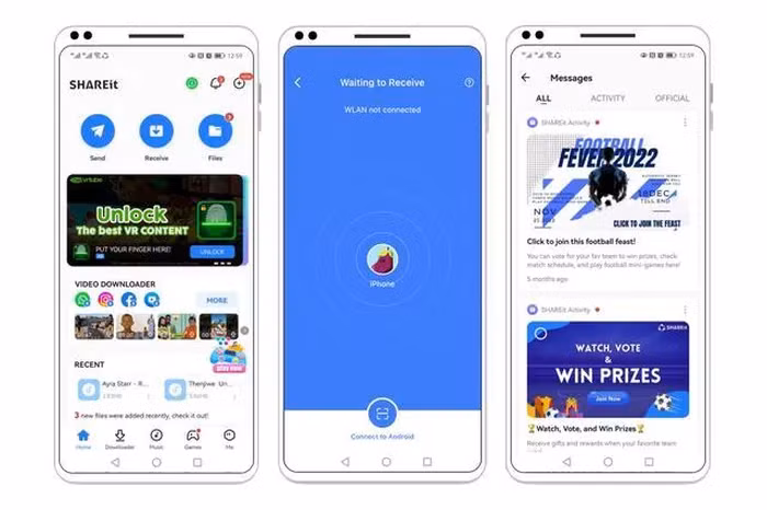 Ứng dụng này đã nhanh chóng trở thành một trong những ứng dụng phổ biến nhất trong việc chia sẻ dữ liệu trên điện thoại di động.