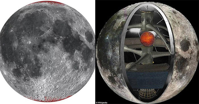 Nghiên cứu đã chỉ ra lõi trong Mặt Trăng đường kính khoảng 500km, tương ứng 15% đường kính của cả thiên thể.