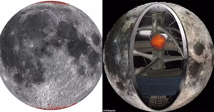 Nghiên cứu đã chỉ ra lõi trong Mặt Trăng đường kính khoảng 500km, tương ứng 15% đường kính của cả thiên thể.