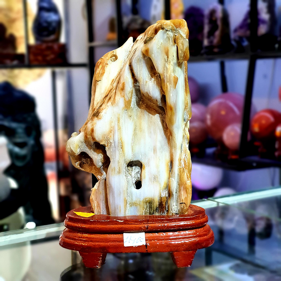 Những mảnh gỗ hóa ngọc có thể chứa trong mình màu sắc và hoa văn tuyệt vời, tạo ra những hình ảnh tự nhiên như cảnh đồng cỏ, hoa văn trừu tượng, hoặc thậm chí là hình dáng động vật. Mỗi mảnh gỗ hóa ngọc đều là một tác phẩm riêng biệt, không có hai mảnh nào giống nhau.