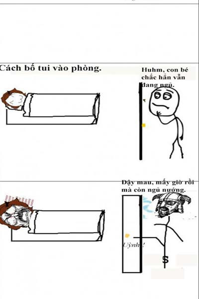 Phong cách đánh thức hầm hố của ông bố là đây.