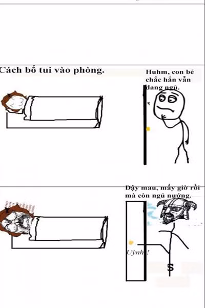 Phong cách đánh thức hầm hố của ông bố là đây.