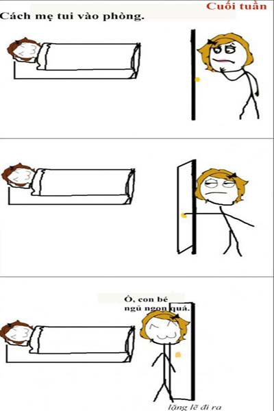 Mẹ luôn là người cưng chiều con đến từng hơi thở. "Mỗi ngày cuối tuần, cho con bé ngủ nướng thêm chút xíu".