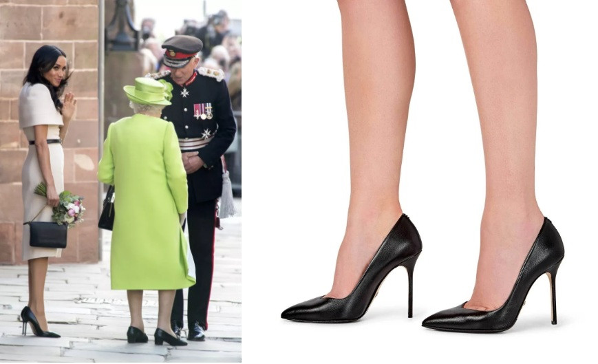 Mẫu giày pump hiệu Perfect cũng giúp tôn dáng cho cô nhiều.