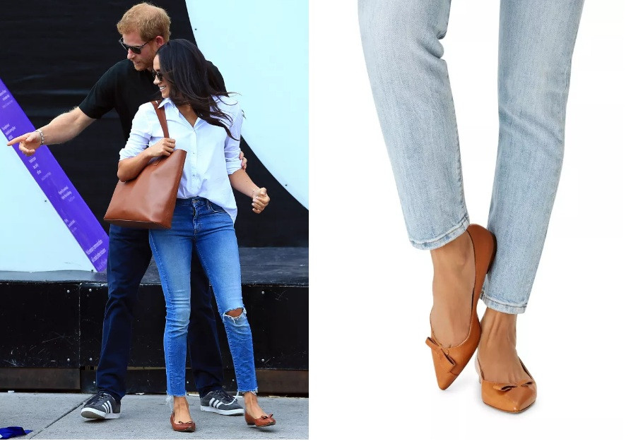 Ngoài ra, Công nương Meghan cũng nhiều lần đi mẫu giày bệt Natalie trong các lần xuất hiện trước công chúng.