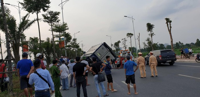 Đến tối cùng ngày (17/7), tài xế Vũ Văn Thắng đã đến trụ sở Công an huyện Thanh Oai trình diện. (Ảnh: Infonet)