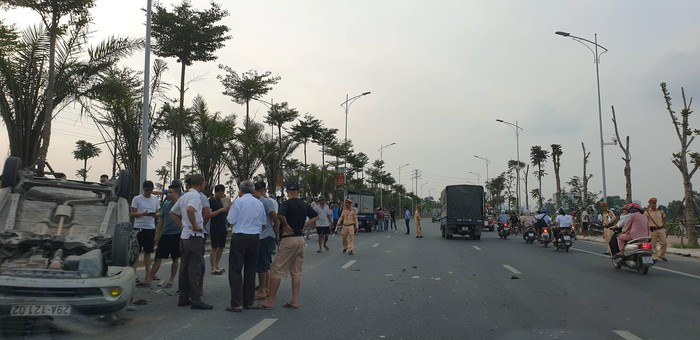 Sau khi gây tai nạn liên hoàn, tài xế Thắng tiếp tục điều khiển xe ô tô chạy về khu vực phường Mậu Lương, quận Hà Đông. (Ảnh: Infonet)