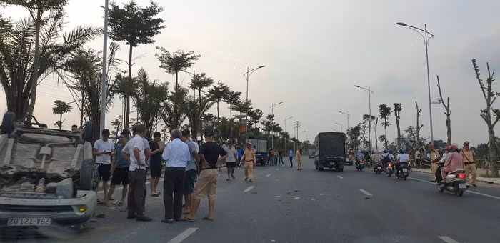 Sau khi gây tai nạn liên hoàn, tài xế Thắng tiếp tục điều khiển xe ô tô chạy về khu vực phường Mậu Lương, quận Hà Đông. (Ảnh: Infonet)