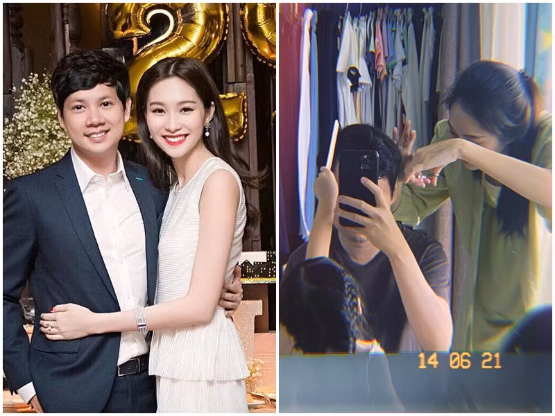 Hoa hậu Thu Thảo cũng trở thành thợ cắt tóc cho ông xã Trung Tín. Người đẹp chia sẻ, ông xã của cô nhờ vả vì thấy cô cắt tóc cho con trai quá đẹp.