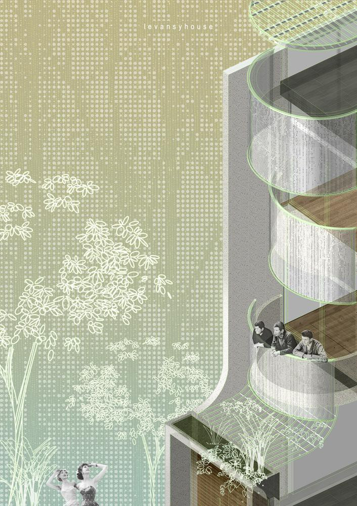 Bản vẽ mặt tiền ngôi nhà.